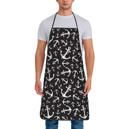 

Gaeub Anchors Print Apron for Men and Women Waterproof Apron for Cooking Dishwashing Lab Butcher Dog Grooming