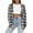 Black, variant on Somuwie Women's Casual Plaid Button Fashion Long Sleeve Hooded Tops Jacket