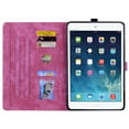 thumbnail image 2 of ELEHOLD for iPad 6th 5th Gen Pro 9.7 inch 2018/2017/2016 Leather Case,Embossed Flower Pattern Folio Flip Case Card Slots Kickstand Magnetic Clasp Shockproof Protective Case for iPad 9.7",Rose, 2 of 7