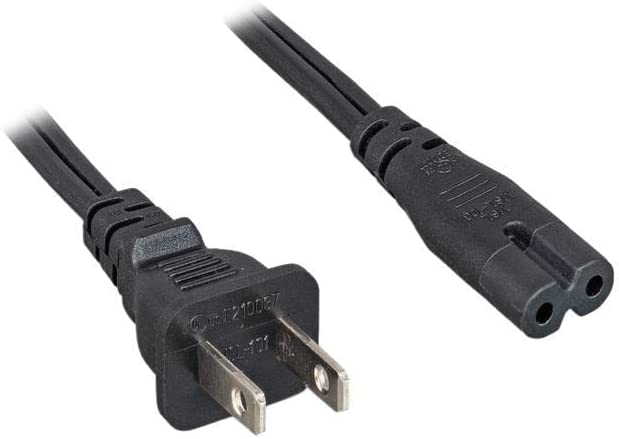Cavo Di Alimentazione Kentek 6 Piedi NEMA1-15P A IEC60320 C7 – 18AWG, 10A 125V, Nero