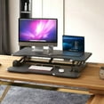 thumbnail image 2 of Mount-It! Electric Standing Desk Converter with 38" Desktop, Black, 2 of 9