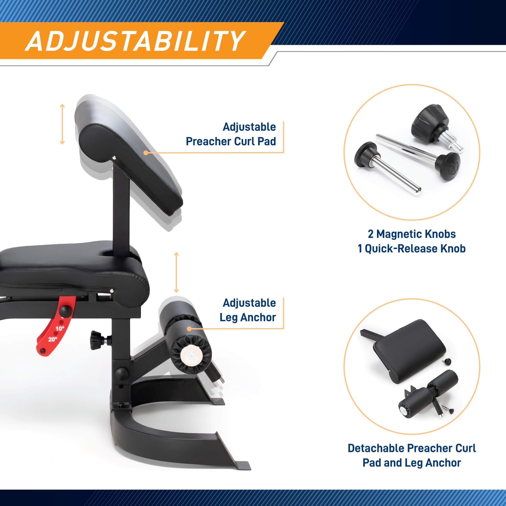Marcy Utility Bench with Arm Curl SB-7799