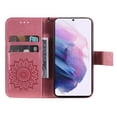 thumbnail image 7 of Elepower for Galaxy S23 Case with Card Holder, Embossed Magnetic Wallet Soft TPU + PU Leather Cover with Practical Bracket + Detachable Hand Strap Shockproof Protective Shell, Pink, 7 of 7