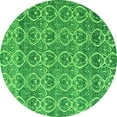 thumbnail image 1 of Ahgly Company Indoor Round Abstract Green Modern Area Rugs, 3' Round, 1 of 4