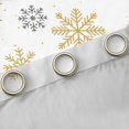 thumbnail image 4 of Homewish Gold Christmas Snowflake Black Out Curtains, Kawaii Cute Cartoon Curtains Pack of 2 (42x63 Each), Teens Kids Boys Girls Bedroom Curtains, Window Curtains Home Decor, 4 of 6