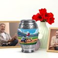 thumbnail image 6 of JAGASY Baseball Unique Urn for Father, Blue Small Urns for Human Ashes Keepsake, Blue Sky Clouds Baseball Stadium & Grassy Field Decorative Urns for Mother, Tiny Cremation Urn for Parents, (3 Inch), 6 of 7