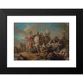 thumbnail image 2 of Charles-André van Loo 24x17 Black Modern Framed Museum Art Print Titled - The Victory of Alexander Over King Porus (circa 1738), 2 of 5