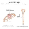 thumbnail image 5 of Rosec Jewels IGI Certified Lab Grown Pink Diamond Engagement Ring - 1 Ct - Fancy Pink Color and VS1 Clarity - Pink White Diamond Ring, 18K Rose Gold, US 10.50, 5 of 8