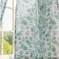 thumbnail image 6 of Sunyuer Floral Linen Curtains for Living Room Green Sage Printed Curtain Light Filtering French Country Farmhouse Curtain Drapes Bedroom Back Tab Rod Pocket 2 Panels, 6 of 7