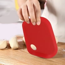 COFEST Multi-Purpose Dough Scraper for Baking, Silica Gel Dough Cutter and Cream Spread, Durable Kitchen Dough Scraper Tool. Red