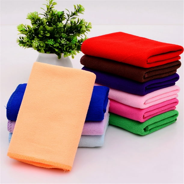 10pcs Practical Durable Soft Fiber Cotton Face Hand Cloth Towels Washcloths
