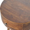 thumbnail image 3 of Nordic Chestnut Circular Shaped Nightstand, 3 of 8