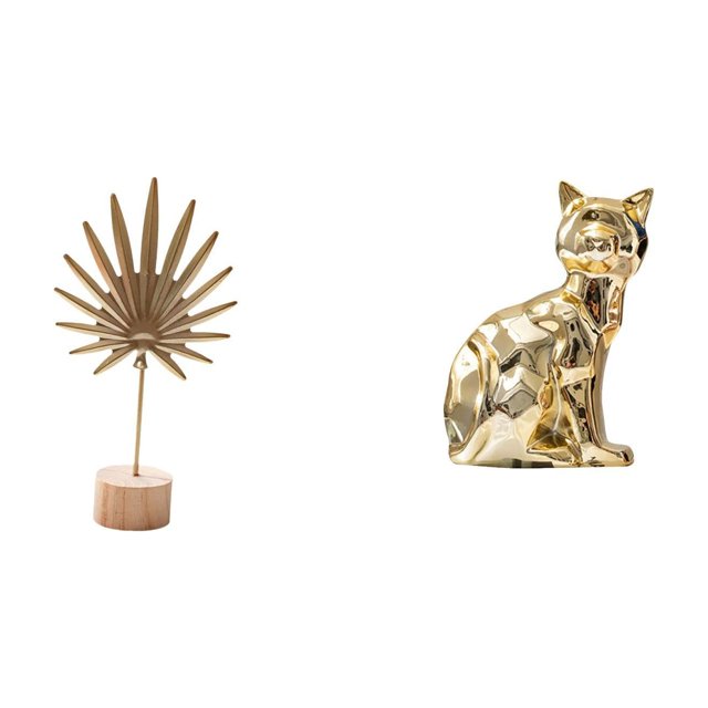 Escultura Nórdica Abstracta De Gato Con Hoja De Metal, Figura Creativa De Animal, Adorno Para Mesa, Fiesta, Hogar, Chimenea, Arte, Artesanía, Decoración