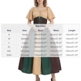 thumbnail image 4 of Meichang Medieval Renaissance Dress for Women Vintage Short Sleeve Color Block Patchwork Peasant Dresses with Corset Lace Up Victorian Gothic Dress, 4 of 10