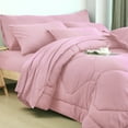 thumbnail image 5 of HIG 8 PCS Modern Comforter Set All Season Bed in a Bag, Dusty Pink, Queen Size, 5 of 10