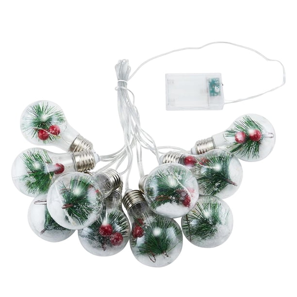 Guirnalda de luces LED navideñas con pilas, adorno colgante 6cmx9cm
