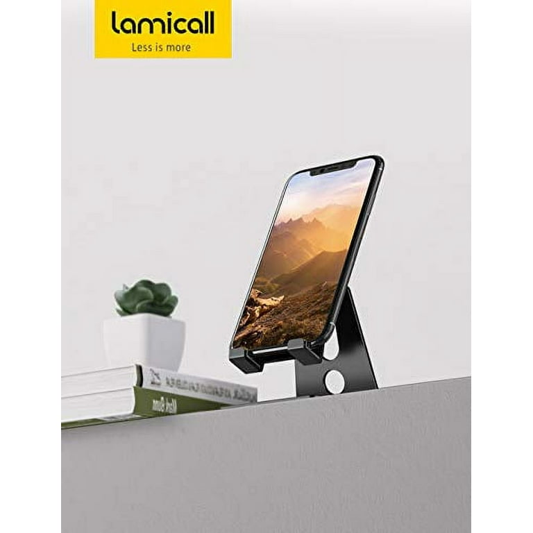 Adjustable Cell Phone Stand, Lamicall Desk Phone Holder, Cradle, Dock,  Compatible with All 4-8'' Phones, Office Accessories, All Android  Smartphone - Black 
