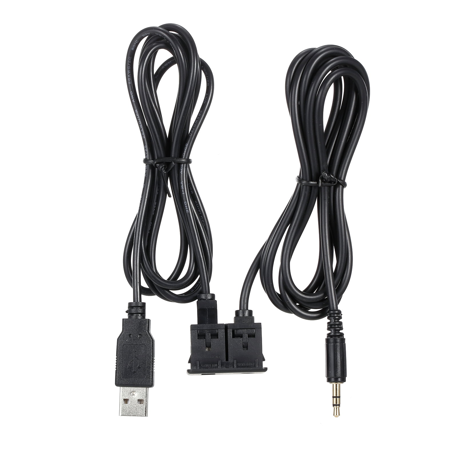 3.5mm USB AUX Adapter Headphone Audio Socket Car Dash Mount Extension Cable 