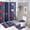 style-533, variant on USA Hearts & Stars Shower Curtain Sets 4 Piece Bathroom Shower Curtain Set with Rugs Memorial Day Patriotic Waterproof Fabric Bath Curtain for Bathroom Decor Set