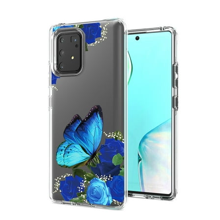 Pressed Dried Flower Design Phone Case For Reiko brand for Galaxy A91/s10 Lite/m80s In Blue