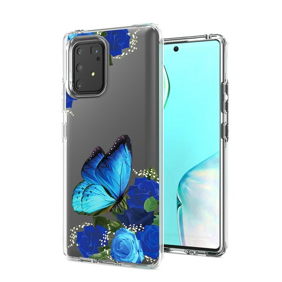 Pressed Dried Flower Design Phone Case For Reiko brand for Galaxy A91/s10 Lite/m80s In Blue
