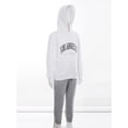 thumbnail image 3 of TiaoBug Ensemble de Sport 2 Pcs pour Garçons Filles Chandail à Capuche à Manches Longues avec Pantalon de Jogging Blanc&Gris 140, 3 of 7