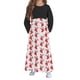 thumbnail image 4 of Vestido de manga larga con cuello redondo para niña, estampado navideño, manga larga, cuello redondo, bolsillos, falda larga informal para adultos, vestido de poliéster para niña., 4 of 5