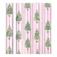 thumbnail image 3 of Christmas Tree Wrapping Paper,3M/10FT Pink Striped Christmas Wrapping Paper Roll,Watercolor Green Tree Bow Holiday Gift Decor For Holiday, Gift Packaging.(Pink), 3 of 8