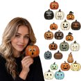 thumbnail image 6 of Mskk Wooden Pumpkin Tabletop Ornaments 5 Inch, Halloween Multiple Color 2D Pumpkins Decor Indoor for Mantel Shelf Farmhouse Indoor Home Party Display, 6 of 6
