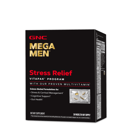 GNC Mega Men Stress Relief Vitapak Program, 30 Servings