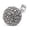 Grey, variant on Swarovski Simulated Crystal Pave Sphere Pendant Sterling Silver Pink