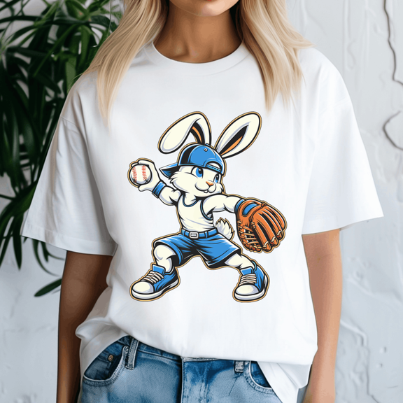 Funny Baseball Bunny Easter Shirts Kids Boys Toddler Shirt, He is Rizzin,Easter Day Shirt, Happy Easter Day, Bunny Cute Tee,Jesus Easter TShirt