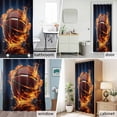 thumbnail image 6 of Basketball Blaze Fire Flame Fabric Shower Curtain Technological Sport Style Washable Shower Curtains for Bathroom, Waterproof Bath Curtain with Hooks Home Decor 72x72in, 6 of 8