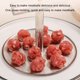 thumbnail image 3 of Naiovety Albóndigas Limpias Albóndigas de Acero Inoxidable Albóndigas Duraderas Carne Inoxidable Vista Del Martillo Albóndigas de Acero Cocina y Comedor 6 cuadrados, 3 of 6