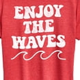 thumbnail image 3 of Instant Message - Enjoy The Waves - Women's Short Sleeve Graphic T-Shirt, 3 of 6