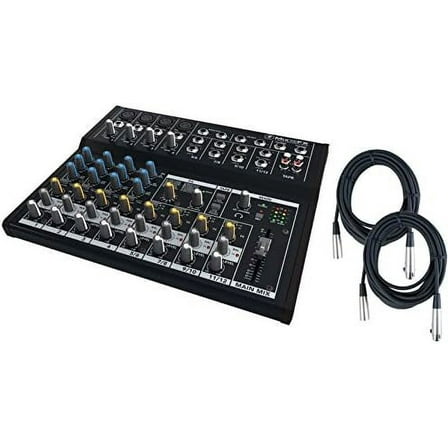 Mackie Mix12FX 12-channel Compact Mixer with 2 XLR 12' Cable