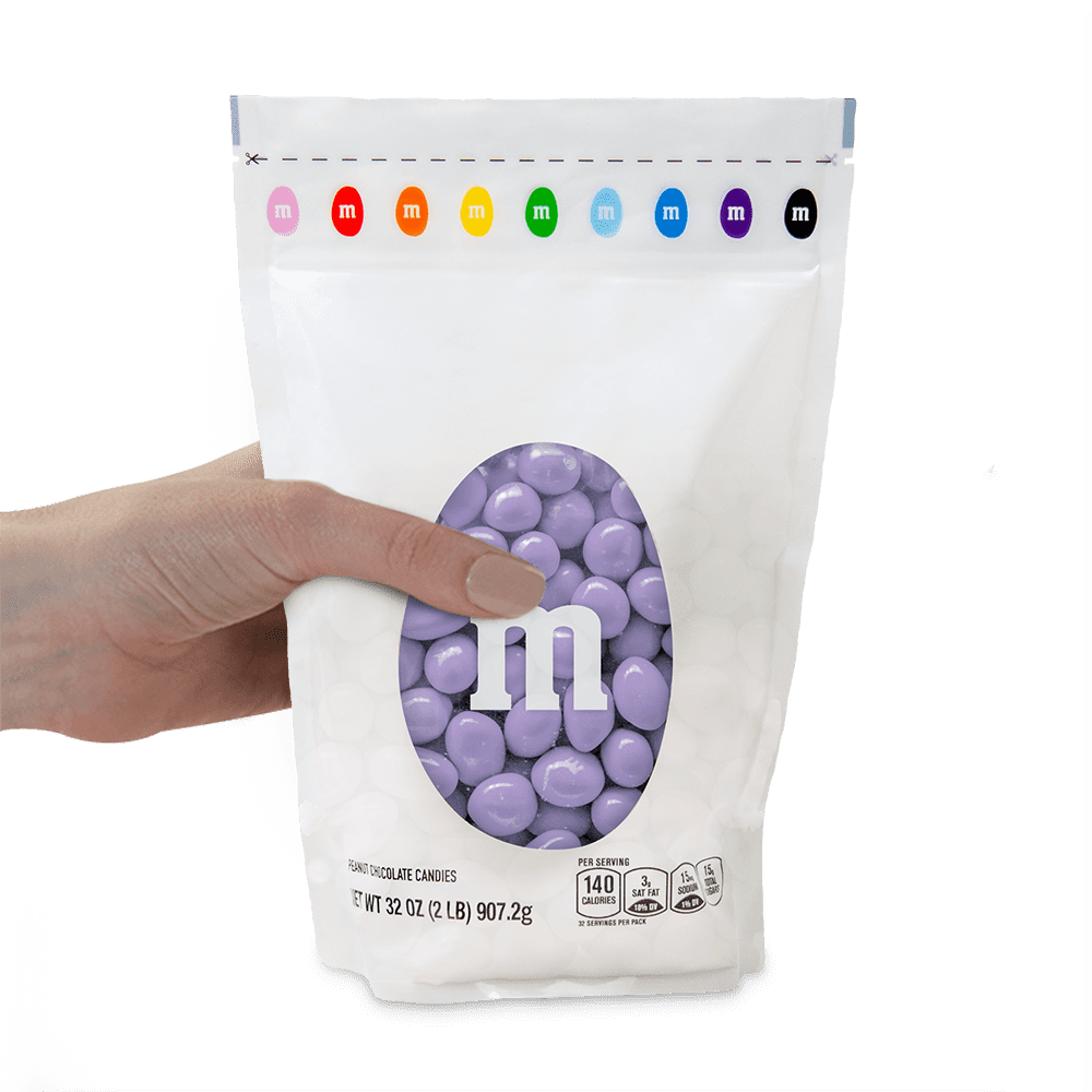 M&M'S Peanut Light Purple Candy, 2lb Resealable Bulk Bag
