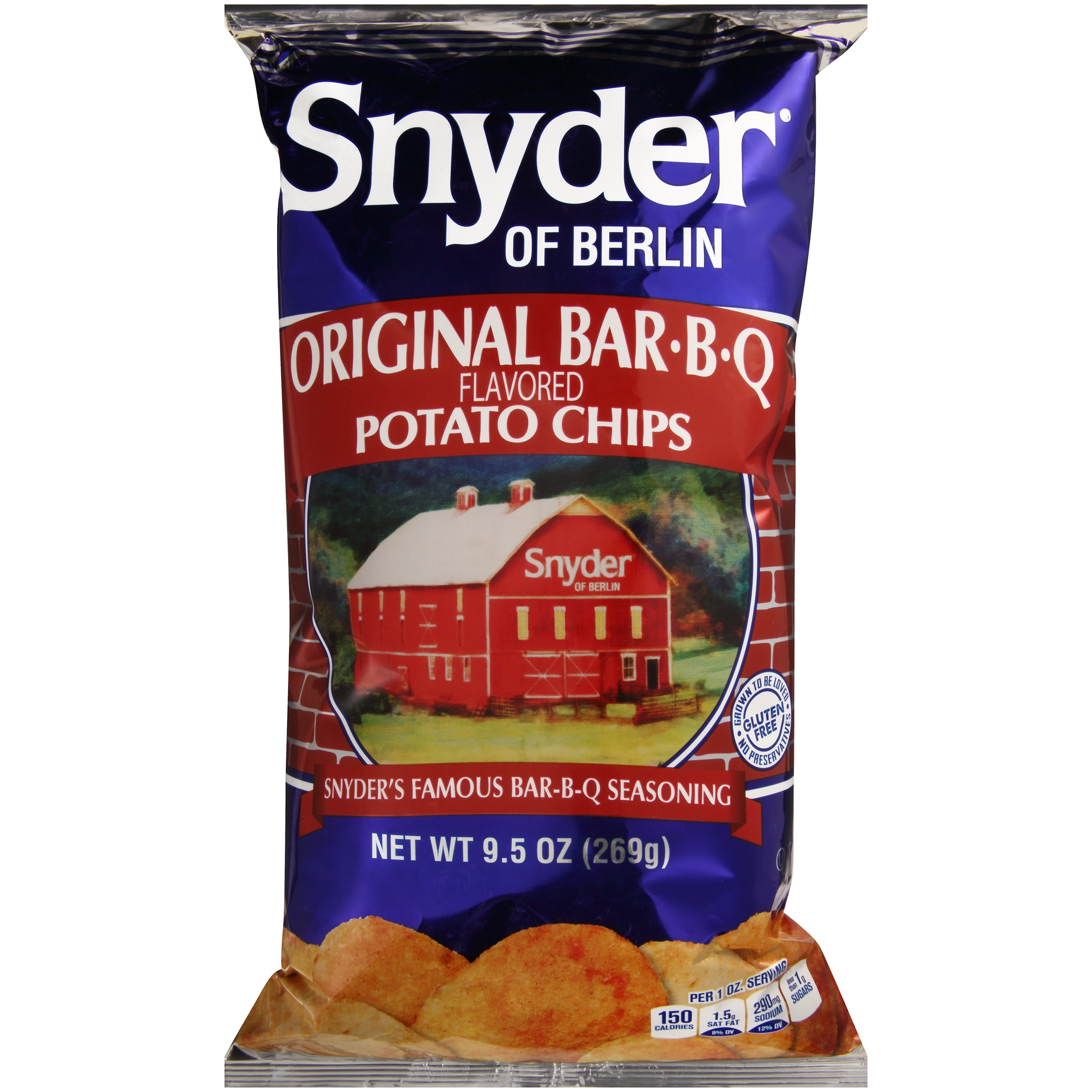 Snyder of Berlin Original Bar.B.Q. Flavored Potato Chips 9.5 Oz