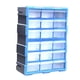 thumbnail image 2 of Caja de almacenamiento de hardware con 18 rejillas, 18 x 37,5 x 48,5 cm, organizador de tornillos para fabricación de joyas, oficina en casa, versátil Azul, 2 of 8