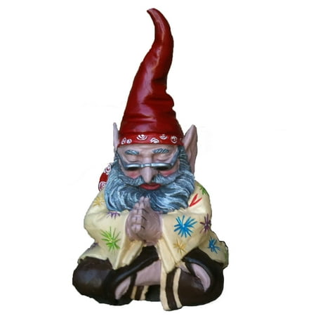 Homestyles The 60\'s Jerry "Peace Man" Hippie Meditating Yoga ZEN Gnome Home & Garden Gnome Statue 10"H
