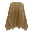thumbnail image 4 of Bibifish Womens Cardigan Sweaters Oversized Open Front Long Sleeve Sweaters Fall Winter Solid Color Soft Streetwear Knit Outerwears, 4 of 5