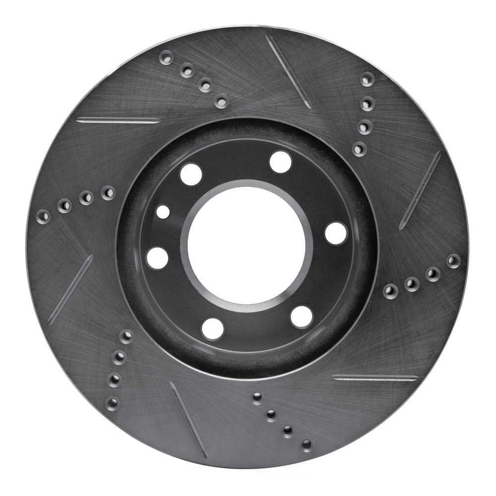 Dynamic Friction Company 631-40043L DFC Brake Rotor - Drilled And Slotted - Silver