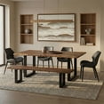 thumbnail image 4 of Modrest Taylor Large 87" Modern Live Edge Wood Dining Table in Brown/Black, 4 of 4