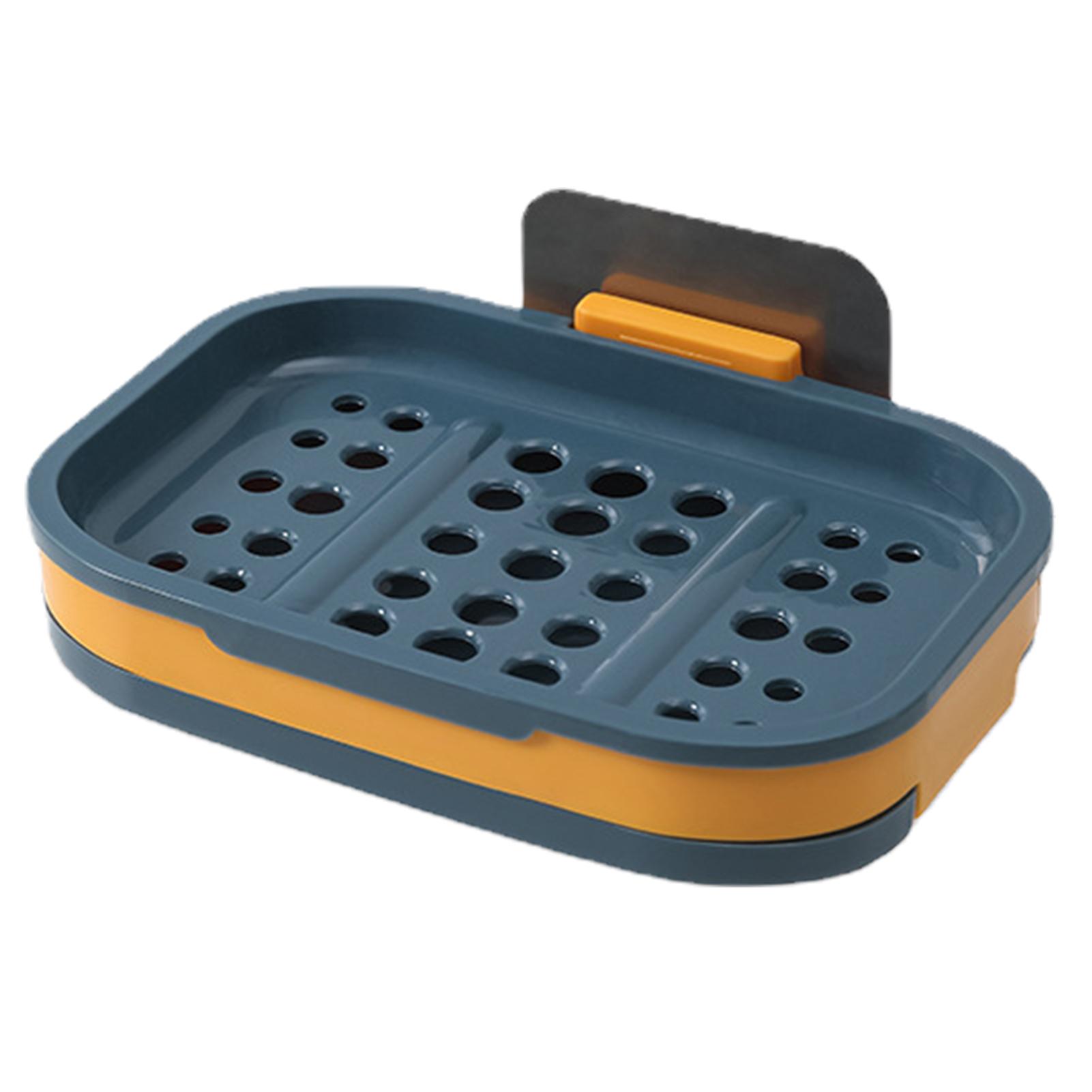 Shower Wall Soap Dish Holder Wall Mounted Draining Soap Saver for