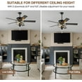 thumbnail image 5 of 52'' Modern Crystal Chandelier Ceiling Fans with Lights, Gorgeous Reversible Motor and 6 Speed Ceiling Fan Light Fixture with Remote Control for Indoor Decoration Living Room/Dining Room, 5 of 9