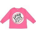 thumbnail image 3 of Inktastic Little Sister Baseball Girls Long Sleeve Toddler T-Shirt, 3 of 5