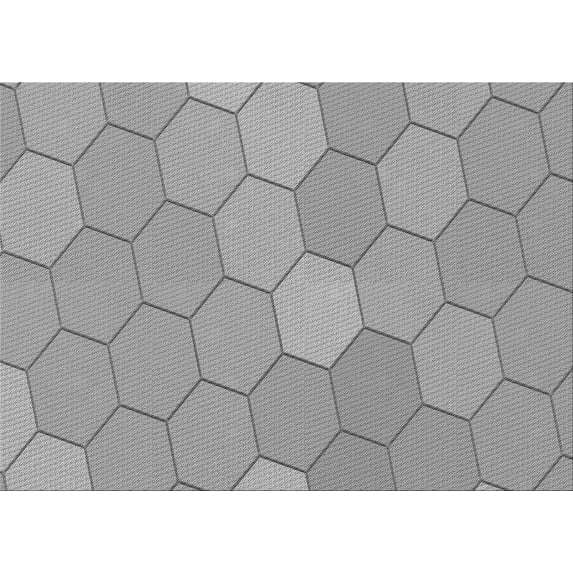 Ahgly Company Indoor Rectangle Patterned Gray Cloud Gray Area Rugs, 4' x 6'