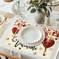 thumbnail image 5 of YingYouFu Valentine Placemats Set Heart-Shaped Anniversary Wedding Table Mats for Party Kitchen Dining Decoration, 5 of 5