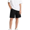 thumbnail image 3 of KICILVS Boys Sweat Shorts with Cargo Pockets Elastic Waist Summer Casual Shorts for Everyday Lounge Wear Daily Bottoms 3-12 Years, 3 of 6