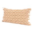 thumbnail image 3 of Cojín Decorativo Hometrends Diseño Rectangular Trenzado Beige, 3 of 4